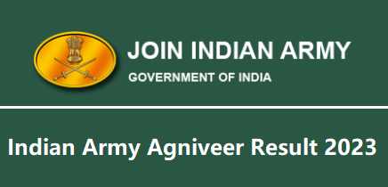  Indian Army Agniveer Result 2023 PDF